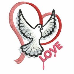 Assorted Valentine Doves 10 machine embroidery designs