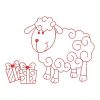 Redwork Cute Sheep(Sm)