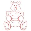 Redwork Summer Bears 02(Lg)