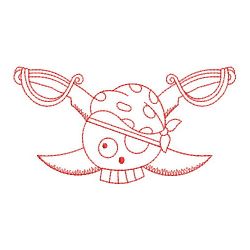 Redwork Pirate Skeleton 09(Md)