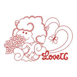 Redwork Heart Animals(Md) machine embroidery designs