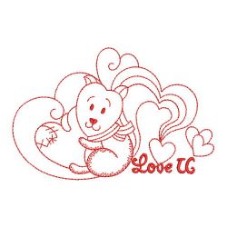 Redwork Heart Animals 09(Lg)