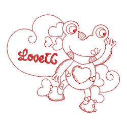 Redwork Heart Animals 10(Lg) machine embroidery designs