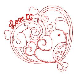 Redwork Heart Animals 11(Lg) machine embroidery designs