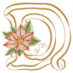 Christmas Poinsettia Alphabet 04(Md)