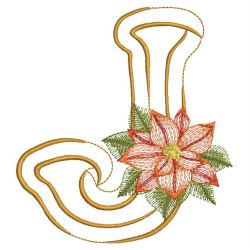 Christmas Poinsettia Alphabet 10(Sm) machine embroidery designs