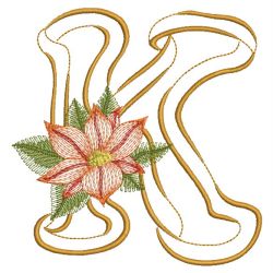 Christmas Poinsettia Alphabet 11(Md) machine embroidery designs