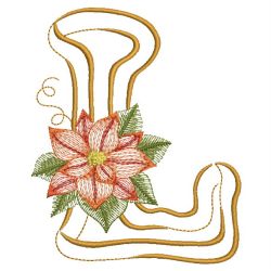 Christmas Poinsettia Alphabet 12(Md) machine embroidery designs