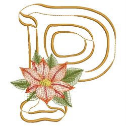 Christmas Poinsettia Alphabet 16(Md)