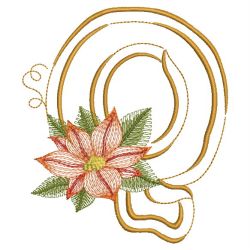 Christmas Poinsettia Alphabet 17(Md) machine embroidery designs