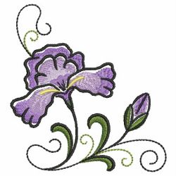 Iris 02 machine embroidery designs