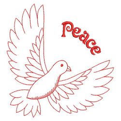Redwork Dove Of Peace 09(Lg)