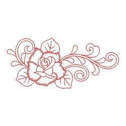Redwork Rose Decor 01(Lg) machine embroidery designs