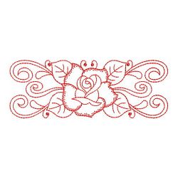 Redwork Rose Decor 03(Md) machine embroidery designs