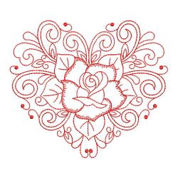 Redwork Rose Decor 07(Sm)