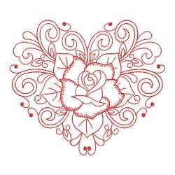 Redwork Rose Decor 07(Lg) machine embroidery designs