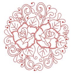 Redwork Rose Decor 09(Lg) machine embroidery designs