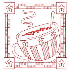 Redwork Coffee Break(Lg) machine embroidery designs