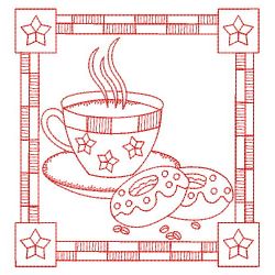 Redwork Coffee Break 03(Lg) machine embroidery designs