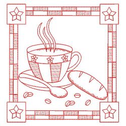 Redwork Coffee Break 06(Md) machine embroidery designs