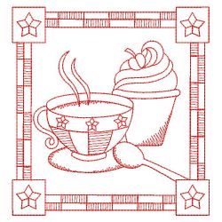 Redwork Coffee Break 09(Lg) machine embroidery designs
