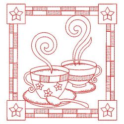 Redwork Coffee Break 10(Lg) machine embroidery designs
