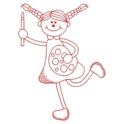 Redwork School Kids 11(Lg) machine embroidery designs