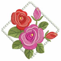 Roses In Bloom 07 machine embroidery designs
