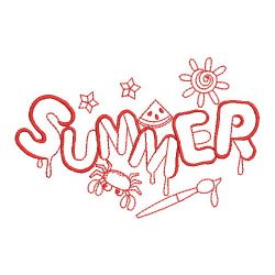 Redwork Summer Fun 01(Sm) machine embroidery designs