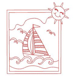 Redwork Summer Fun 03(Md) machine embroidery designs