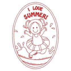 Redwork Summer Fun 06(Lg) machine embroidery designs