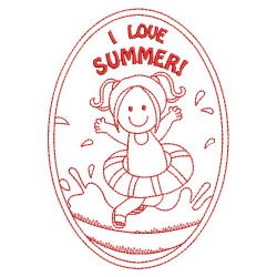 Redwork Summer Fun 06(Md) machine embroidery designs