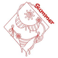 Redwork Summer Fun 07(Lg) machine embroidery designs