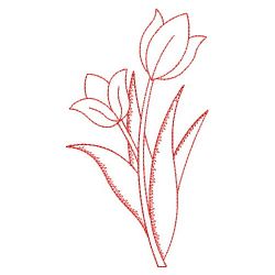 Redwork Tulips(Md) machine embroidery designs