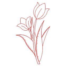 Redwork Tulips 01(Lg) machine embroidery designs