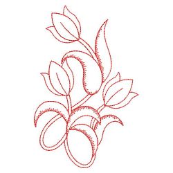 Redwork Tulips 02(Lg) machine embroidery designs
