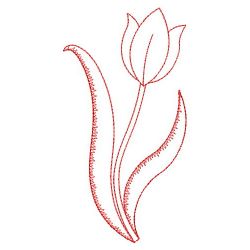 Redwork Tulips 03(Sm) machine embroidery designs