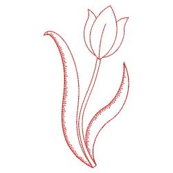 Redwork Tulips 03(Lg) machine embroidery designs