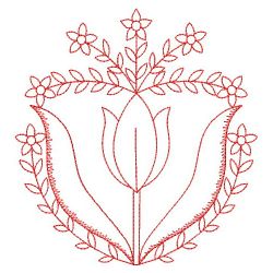 Redwork Tulips 07(Md) machine embroidery designs