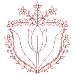 Redwork Tulips 07(Lg) machine embroidery designs