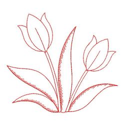 Redwork Tulips 08(Sm) machine embroidery designs