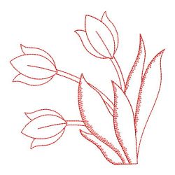 Redwork Tulips 09(Lg) machine embroidery designs