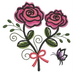 Watercolor Roses 06 machine embroidery designs