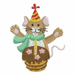 Birthday Mouse 02 machine embroidery designs