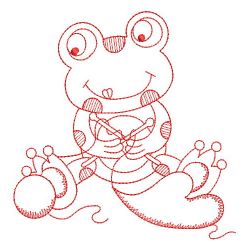 Redwork Valentine Frog 03(Sm) machine embroidery designs