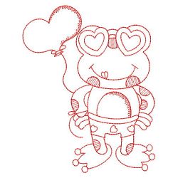 Redwork Valentine Frog 04(Sm)