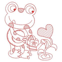 Redwork Valentine Frog 05(Lg)