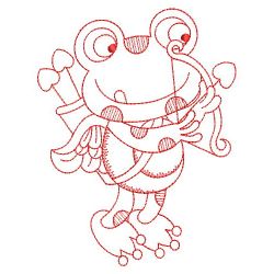 Redwork Valentine Frog 06(Sm) machine embroidery designs