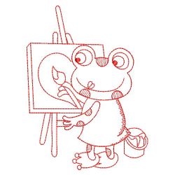 Redwork Valentine Frog 07(Lg) machine embroidery designs