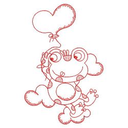 Redwork Valentine Frog 08(Md) machine embroidery designs